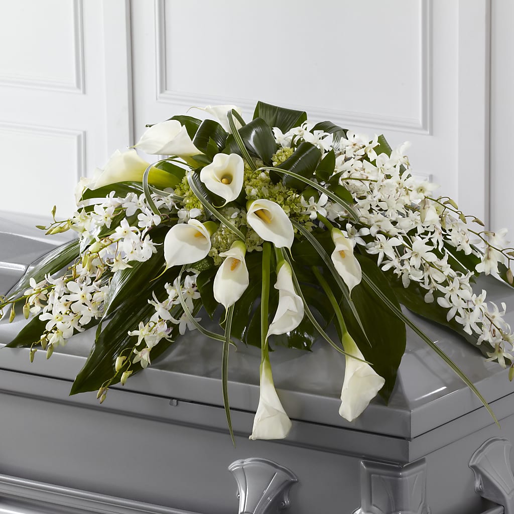 Angel Wings Casket Spray – Savannah Flower Market, Savannah GA