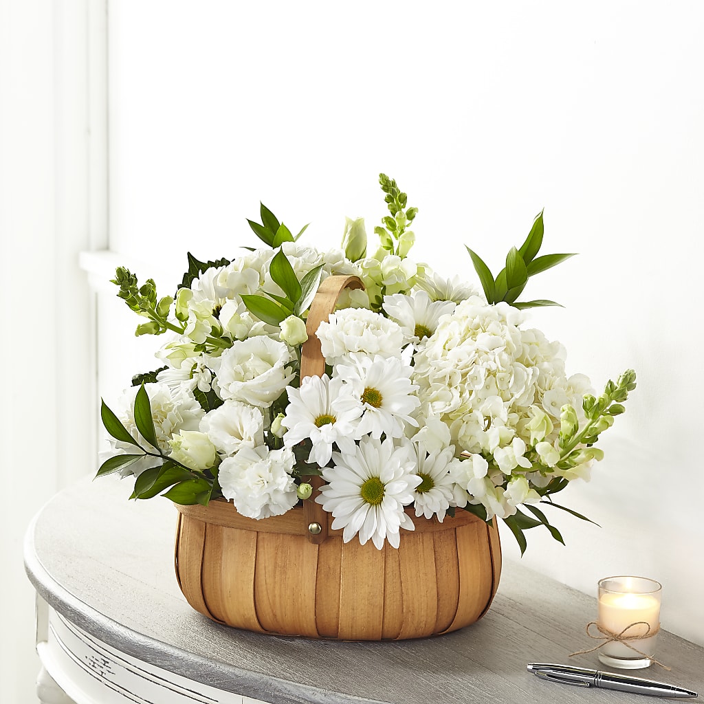 Pure Ivory Basket – Savannah Flower Market, Savannah GA