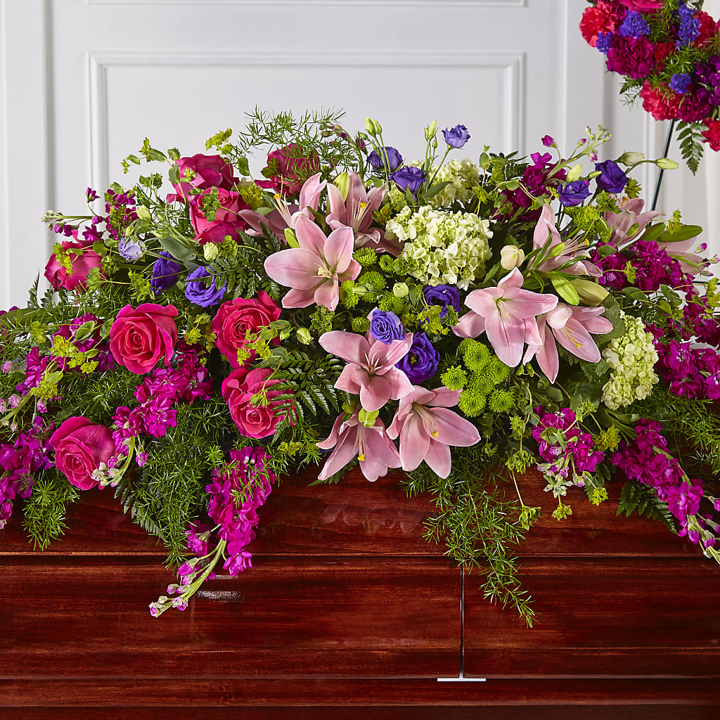 Radiant Tribute Casket Spray – Savannah Flower Market, Savannah GA