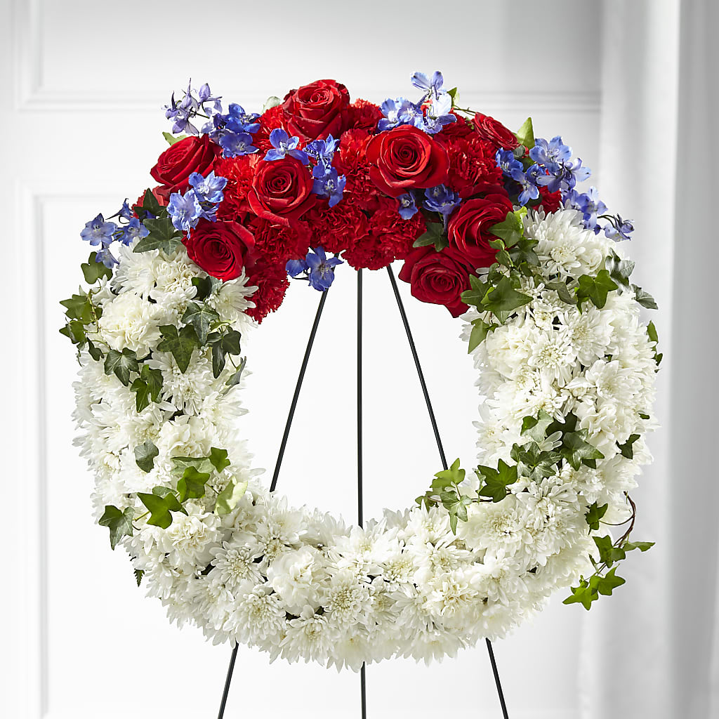 Patriotic Passion Wreath – Savannah Flower Market, Savannah GA