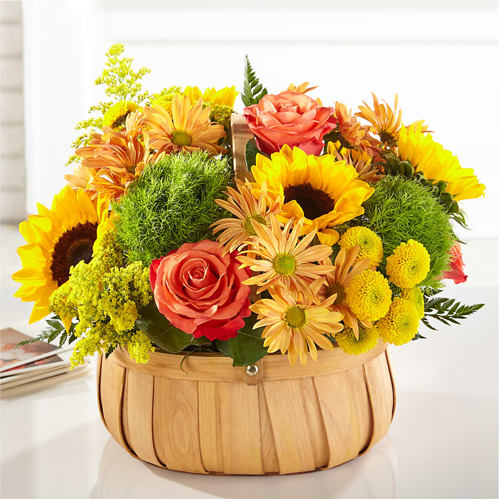 Harvest Sunflower Basket – Savannah Flower Market, Savannah GA