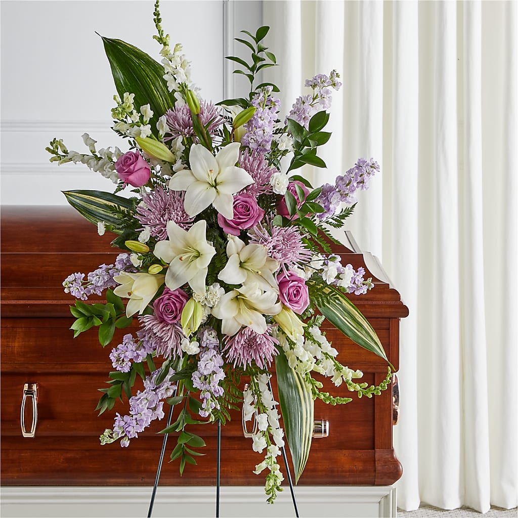 Grateful Hearts Standing Spray – Savannah Flower Market, Savannah GA