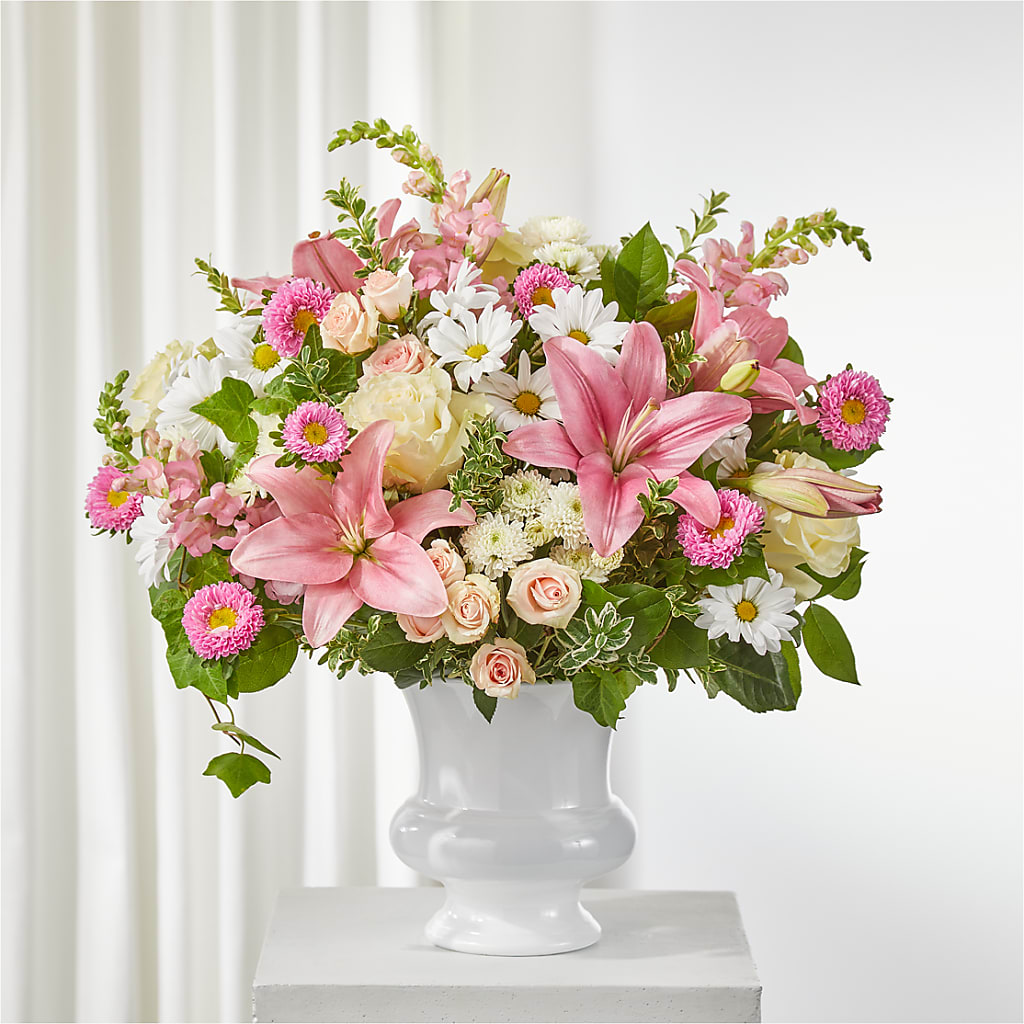 Empathetic Blooms Urn Arrangement – Savannah Flower Market, Savannah GA