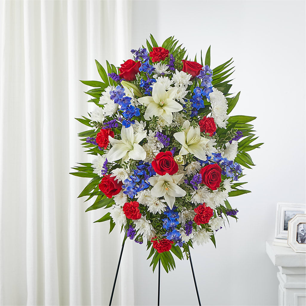 Cherished Service Standing Spray – Savannah Flower Market, Savannah GA