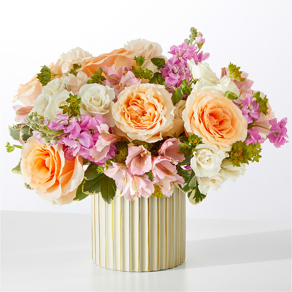 Paradise Bouquet with Ivory Vase – Savannah Flower Market, Savannah GA