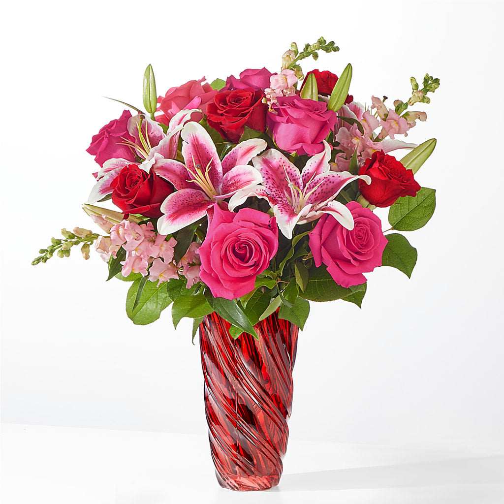 Always You Bouquet with Luxe Swirl Vase – Savannah Flower Market, Savannah GA