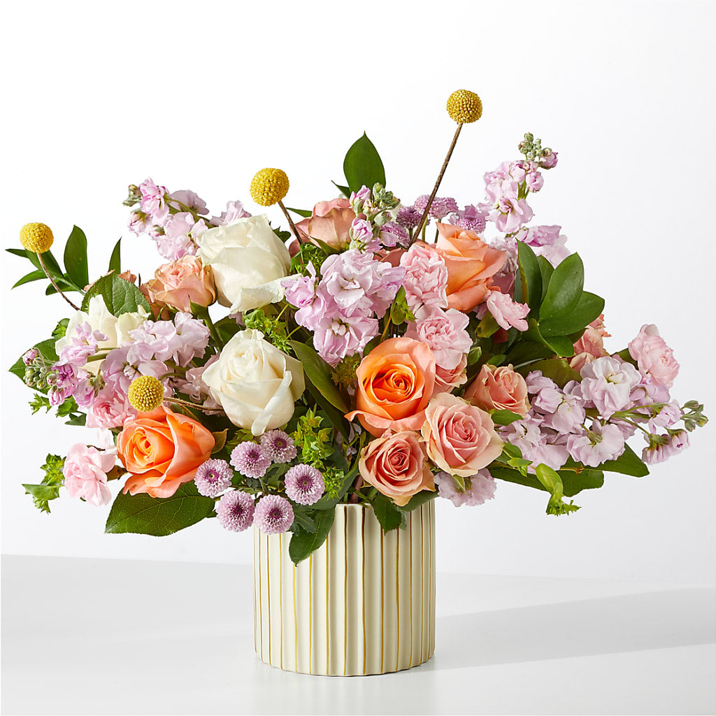French Market Bouquet with Ivory Vase – Savannah Flower Market, Savannah GA