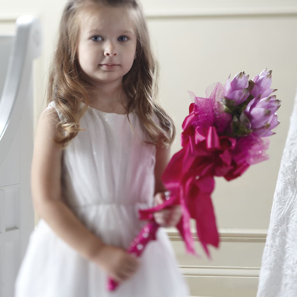 Sparkle Pink Flower Girl Bouquet – Savannah Flower Market, Savannah GA