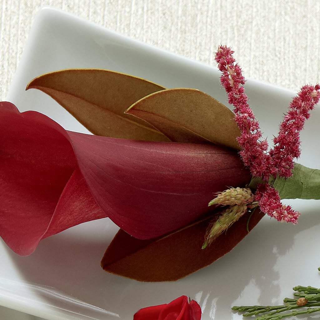 Red Calla Boutonniere – Savannah Flower Market, Savannah GA