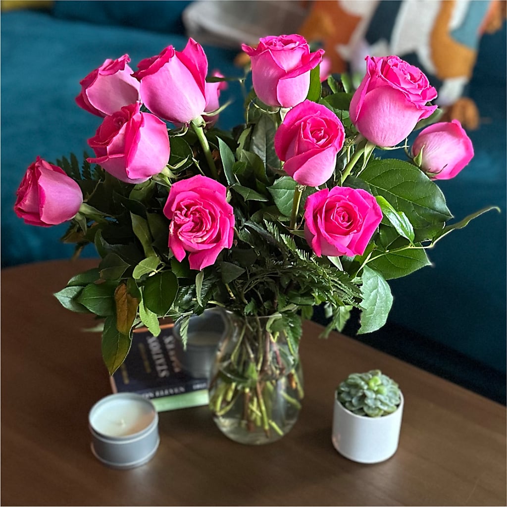 Long Stem Pink Rose Bouquet –  Savannah Flower Market, Savannah GA