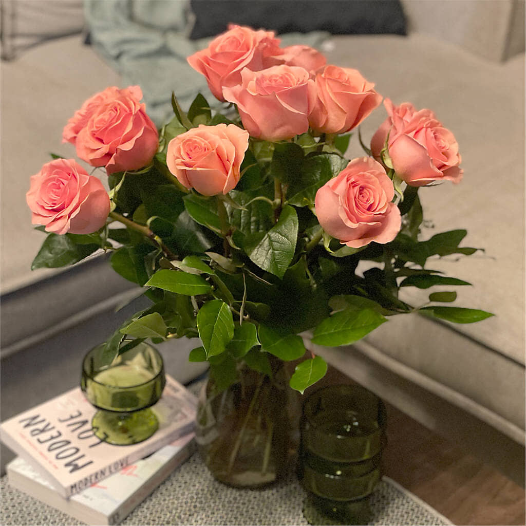 Long Stem Pink Rose Bouquet –  Savannah Flower Market, Savannah GA