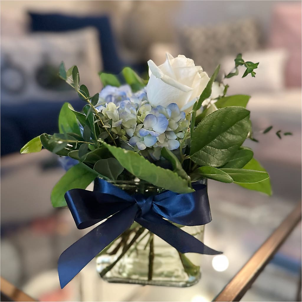 Sky Blue Delight Bouquet –  Savannah Flower Market, Savannah GA