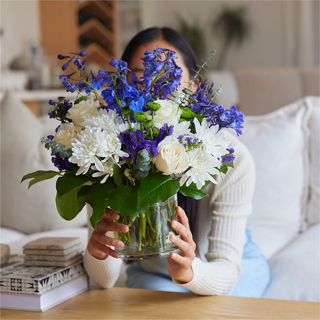 Cerulean Waves Bouquet –  Savannah Flower Market, Savannah GA