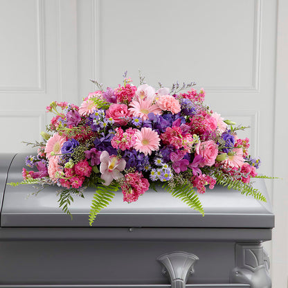 Glorious Garden Casket Spray –  Savannah Flower Market, Savannah GA