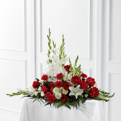 Crimson & White Arrangement –  Savannah Flower Market, Savannah GA