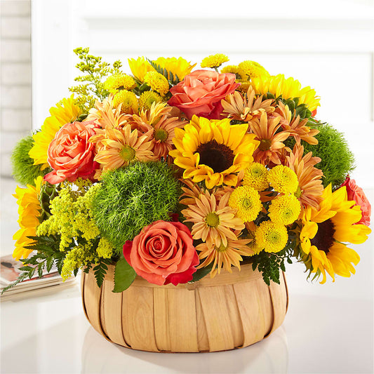 Harvest Sunflower Basket –  Savannah Flower Market, Savannah GA