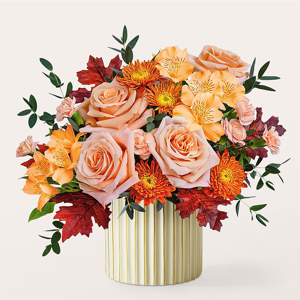 Spiced Latte Bouquet with Ivory Vase –  Savannah Flower Market, Savannah GA