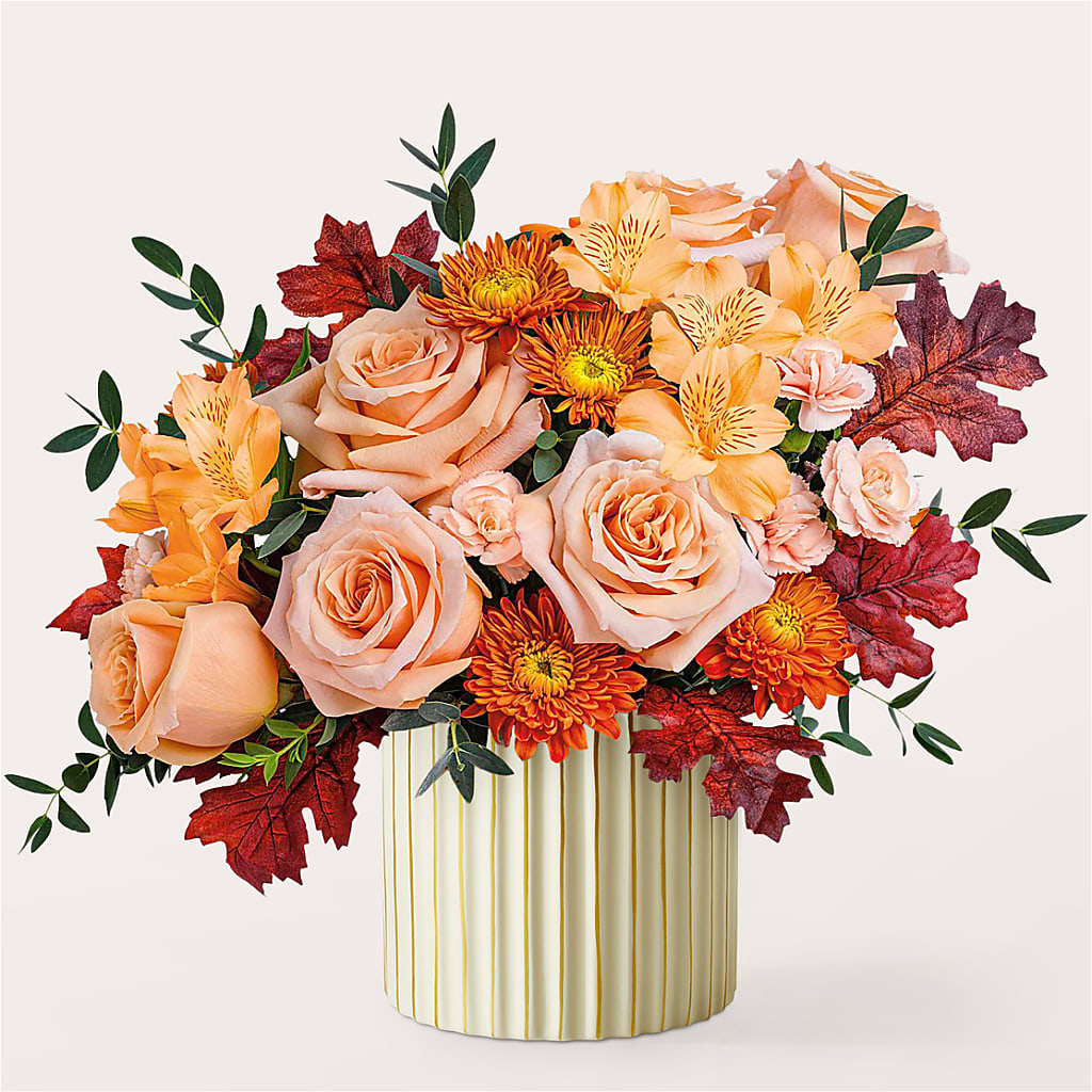Spiced Latte Bouquet with Ivory Vase –  Savannah Flower Market, Savannah GA