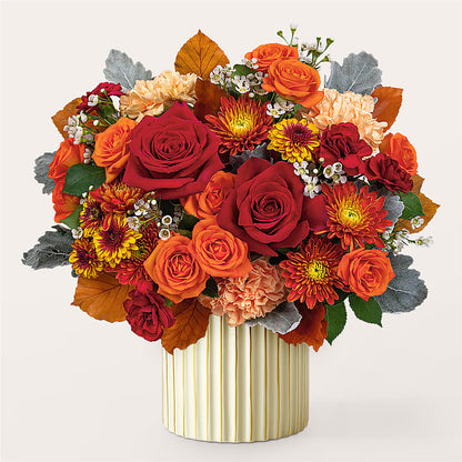 Merlot Bouquet with Ivory Vase –  Savannah Flower Market, Savannah GA