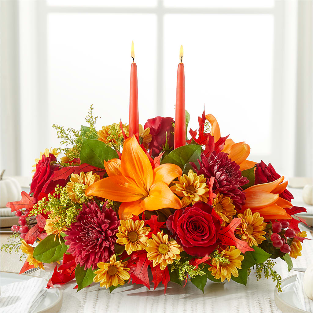 Autumn's Embrace Centerpiece –  Savannah Flower Market, Savannah GA