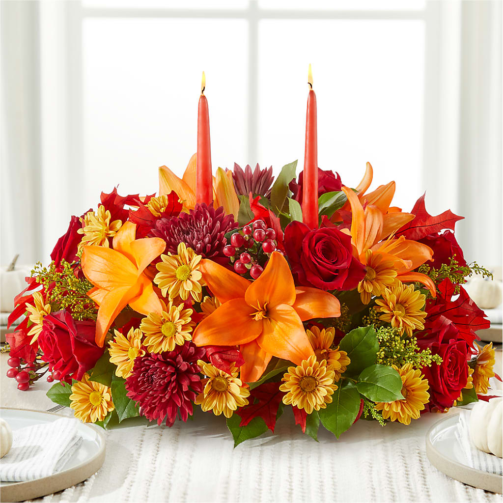Autumn's Embrace Centerpiece –  Savannah Flower Market, Savannah GA