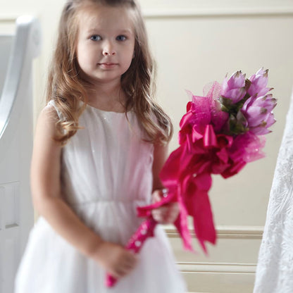 Sparkle Pink Flower Girl Bouquet –  Savannah Flower Market, Savannah GA
