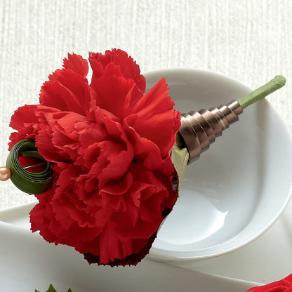 Red Carnation Boutonniere –  Savannah Flower Market, Savannah GA
